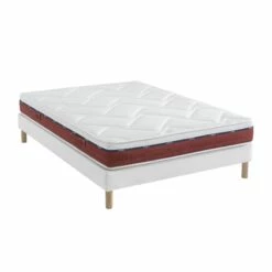 Ensemble Matelas 100% Latex, Sommier Constellation Et Pieds Crépuscule 600 - SOMEO