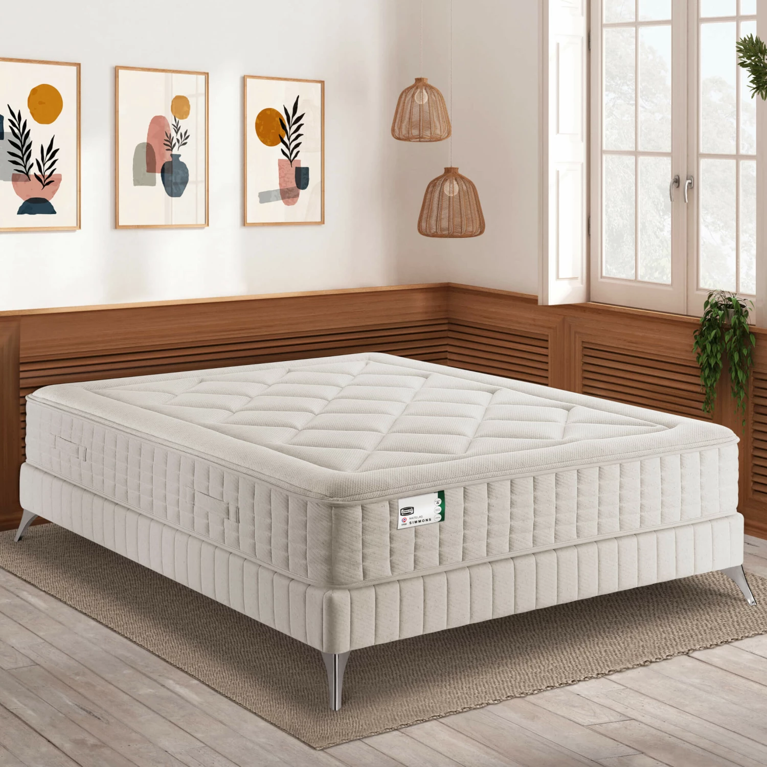 Matelas Simmons Ressorts Ensachés, Latex, Mousse Et Lin F1rst FR.4 6 Matelas Simmons Ressorts Ensachés, Latex, Mousse Et Lin F1rst FR.4 – Image 4