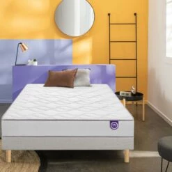 Ensemble Merinos Matelas Mousse Wise, Sommier En Kit Déco Et Pieds 21 Ensemble Merinos Matelas Mousse Wise, Sommier En Kit Déco Et Pieds -Doublures De Lit Soldes 2024 ensemble merinos wise ambiance 4