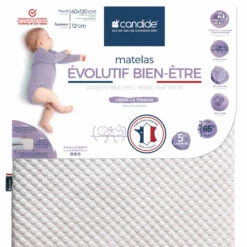 Candide Matelas Bébé Déhoussable EVOLUTIF BIEN-ÊTRE 10 Candide Matelas Bébé Déhoussable EVOLUTIF BIEN-ÊTRE -Doublures De Lit Soldes 2024 evobe fond blanc 4
