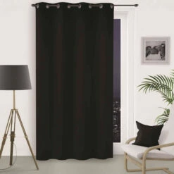 Rideau Occultant à œillets Flash Noir