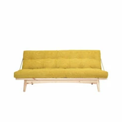 Banquette Ajustable FOLK En Pin Massif Naturel Avec Matelas Futon 130x190 11 Banquette Ajustable FOLK En Pin Massif Naturel Avec Matelas Futon 130x190 -Doublures De Lit Soldes 2024 folk jaune fond blanc 2