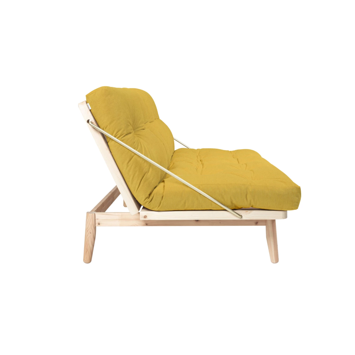 Banquette Ajustable FOLK En Pin Massif Naturel Avec Matelas Futon 130x190 4 Banquette Ajustable FOLK En Pin Massif Naturel Avec Matelas Futon 130x190 – Image 2