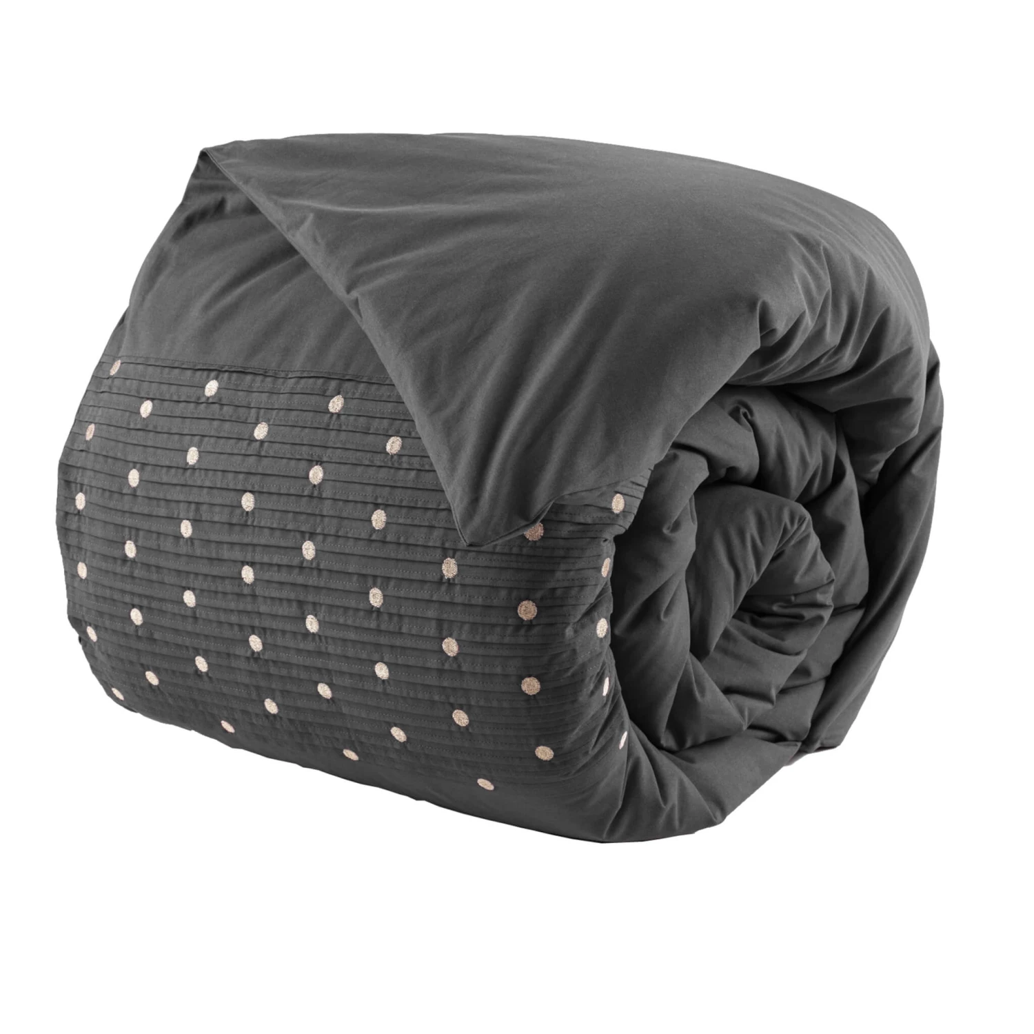 Housse De Couette Brodée Plis Religieuses Anthracite 3 Housse De Couette Brodée Plis Religieuses Anthracite