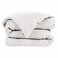 Housse De Couette Double Gaze De Coton Blanc