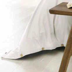 Housse De Couette Flanelle Blanc -Doublures De Lit Soldes 2024 hc candice blanc finition