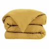 Housse De Couette Double Gaze De Coton Jaune Safran -Doublures De Lit Soldes 2024 hc jaune