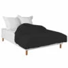 Housse De Couette Noire 100% Coton 2 Housse De Couette Noire 100% Coton -Doublures De Lit Soldes 2024 housse couette noire