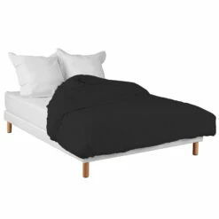 Housse De Couette Noire 100% Coton