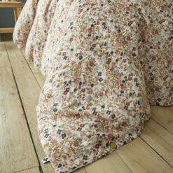 Parure De Lit Gaze De Coton Imprimé Floral Rose 11 Parure De Lit Gaze De Coton Imprimé Floral Rose -Doublures De Lit Soldes 2024 housse couette capucine zoom 5