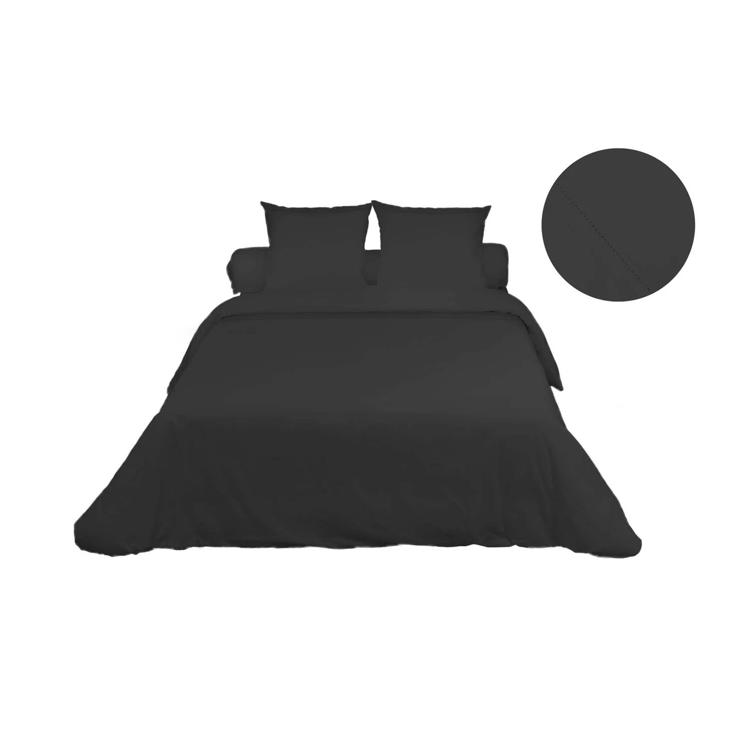 Housse De Couette Percale Anthracite 4 Housse De Couette Percale Anthracite – Image 2
