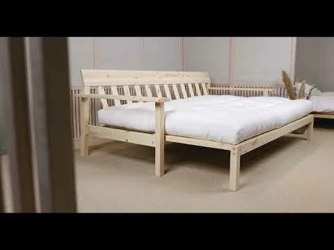 Banquette UNWIND En Pin Massif Naturel Avec Matelas Futon 130x190 11 Banquette UNWIND En Pin Massif Naturel Avec Matelas Futon 130x190 – Image 9