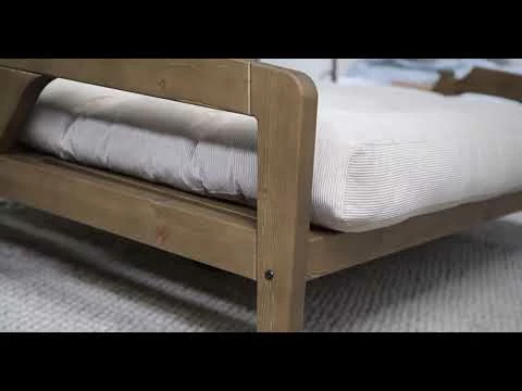 Banquette Ajustable GRAB En Pin Massif Foncé Avec Matelas Futon 130x190 6 Banquette Ajustable GRAB En Pin Massif Foncé Avec Matelas Futon 130x190 – Image 4