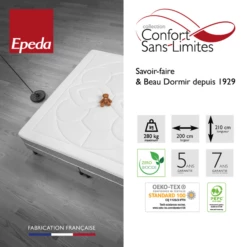 Sommier EPEDA Renforcé Et XXL 14cm L'EXTRA 7 Sommier EPEDA Renforcé Et XXL 14cm L'EXTRA -Doublures De Lit Soldes 2024 info gamme xxl 2