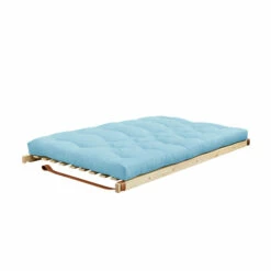 Banquette Ajustable JUMP En Pin Massif Naturel Matelas Inclus 130x190 -Doublures De Lit Soldes 2024 jump bleu fond blanc 3