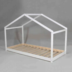 Lit Cabane Enfant Avec Tiroir En Bois 90x190 - LT14006 9 Lit Cabane Enfant Avec Tiroir En Bois 90x190 - LT14006 -Doublures De Lit Soldes 2024 koala blanc 2