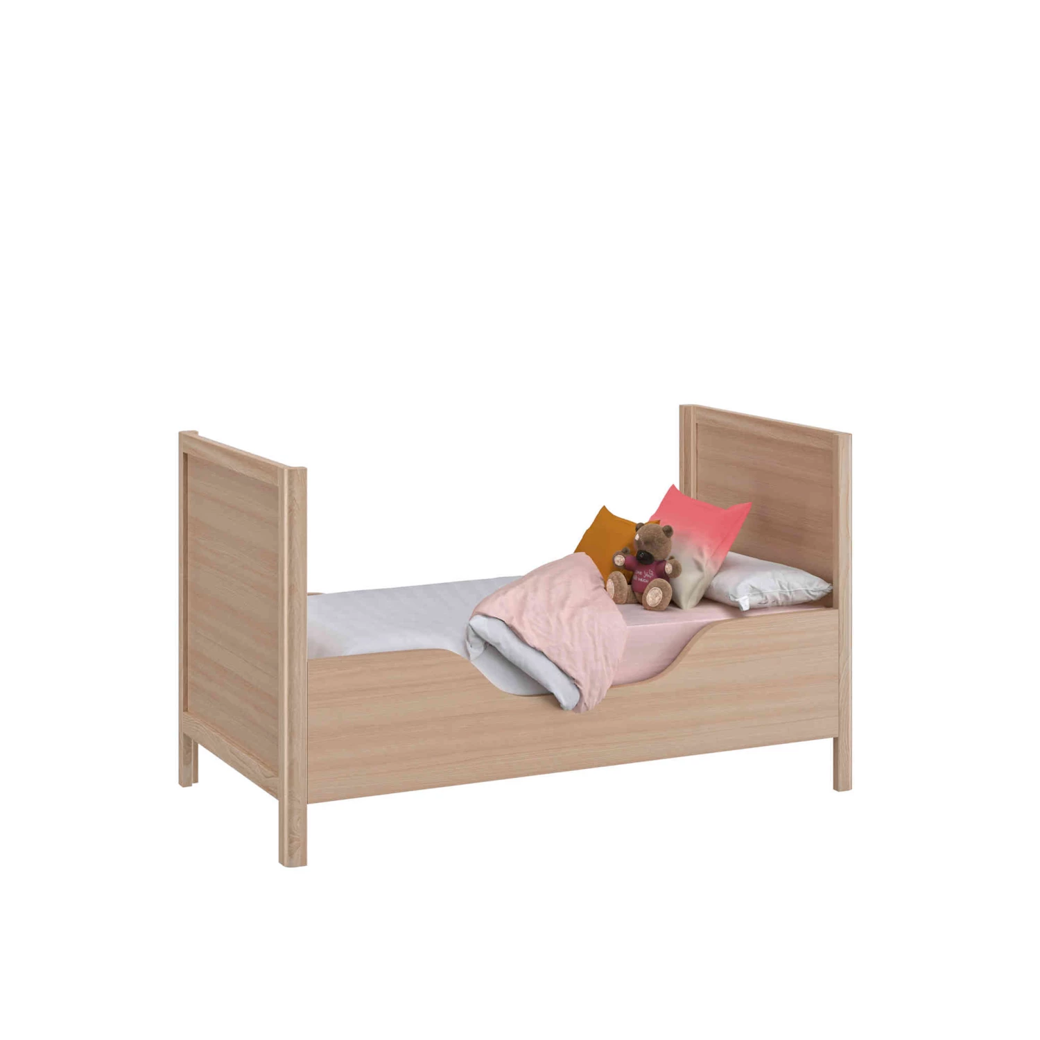 Lit Bébé à Barreaux En Bois Imitation Chêne Clair 70x140 Avec Pans 140 Cm - LT5050-2 6 Lit Bébé à Barreaux En Bois Imitation Chêne Clair 70x140 Avec Pans 140 Cm - LT5050-2 – Image 4