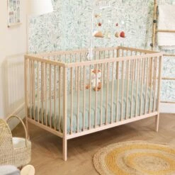Lit Bébé à Barreaux En Bois Massif Avec Sommier Réglable En Hauteur 120x60 29 Lit Bébé à Barreaux En Bois Massif Avec Sommier Réglable En Hauteur 120x60 -Doublures De Lit Soldes 2024 lit b b ambiance 1 1