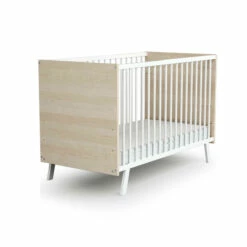 Lit Bébé En Bois Massif Avec Sommier Réglable CARNAVAL 60x120