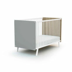 Lit Bébé En Bois Massif Avec Sommier Réglable CARNAVAL 60x120 9 Lit Bébé En Bois Massif Avec Sommier Réglable CARNAVAL 60x120 -Doublures De Lit Soldes 2024 lit bb carnaval gris hetre 60x120 fond blanc