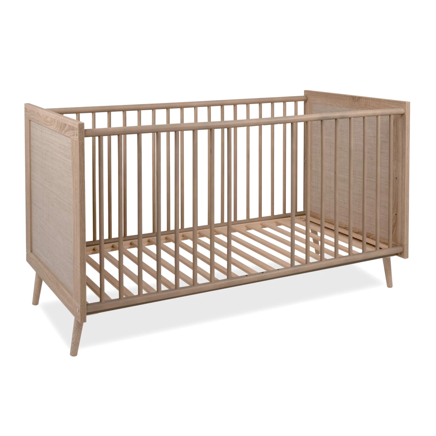 Lit Bébé à Barreaux En Bois Imprimé Cannage - LT7085 6 Lit Bébé à Barreaux En Bois Imprimé Cannage - LT7085 – Image 4