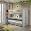 Lit Superposé 3 Couchages + Bureau 90x200 2 Lit Superposé 3 Couchages + Bureau 90x200 -Doublures De Lit Soldes 2024 lit bonny 80 ambiance 1