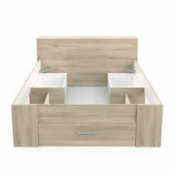 Lit En Bois Avec Tiroir Imitation Chêne Kronberg - LT177 13 Lit En Bois Avec Tiroir Imitation Chêne Kronberg - LT177 -Doublures De Lit Soldes 2024 lit chene kronberg 140 2 1