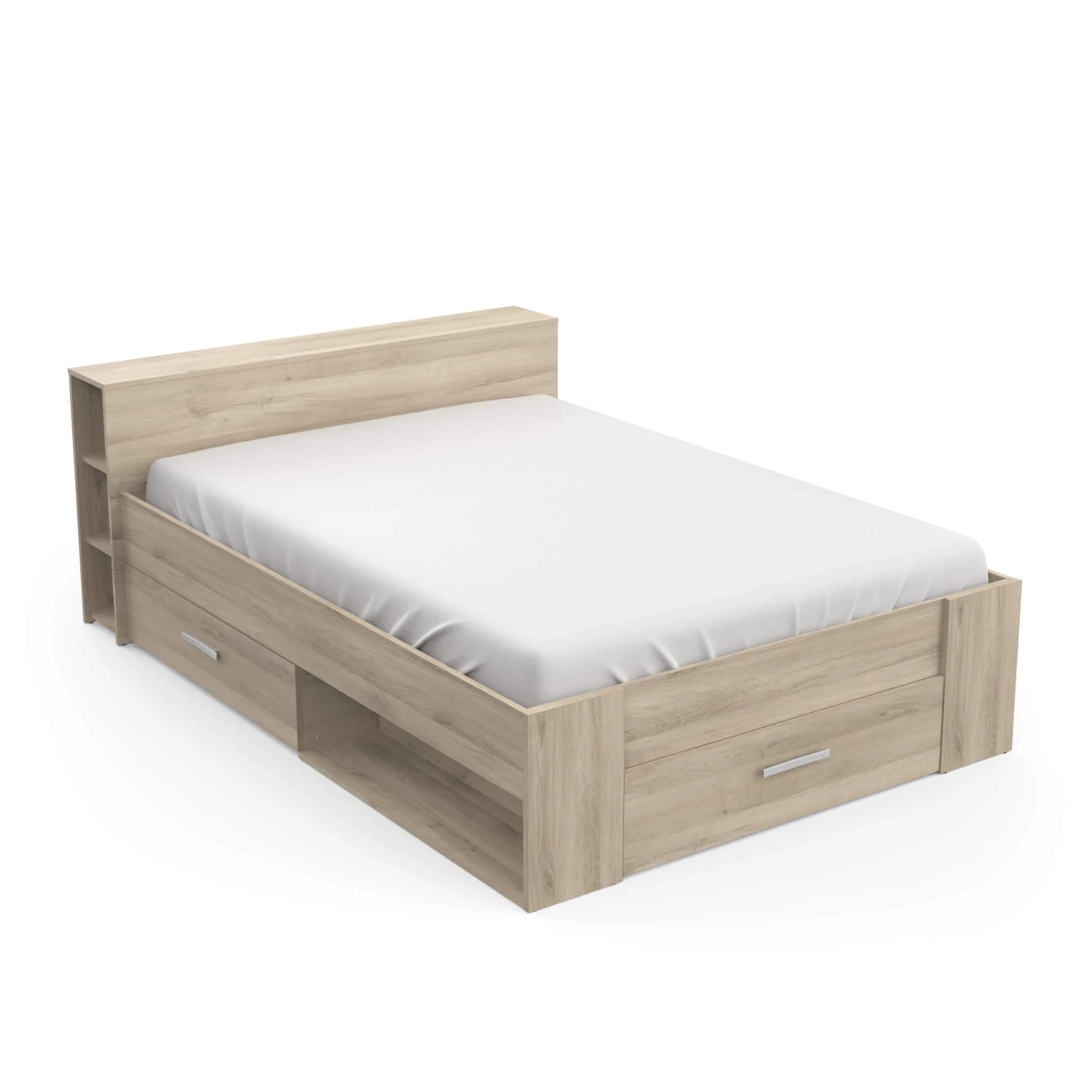 Lit En Bois Avec Tiroir Imitation Chêne Kronberg - LT177 4 Lit En Bois Avec Tiroir Imitation Chêne Kronberg - LT177 – Image 2