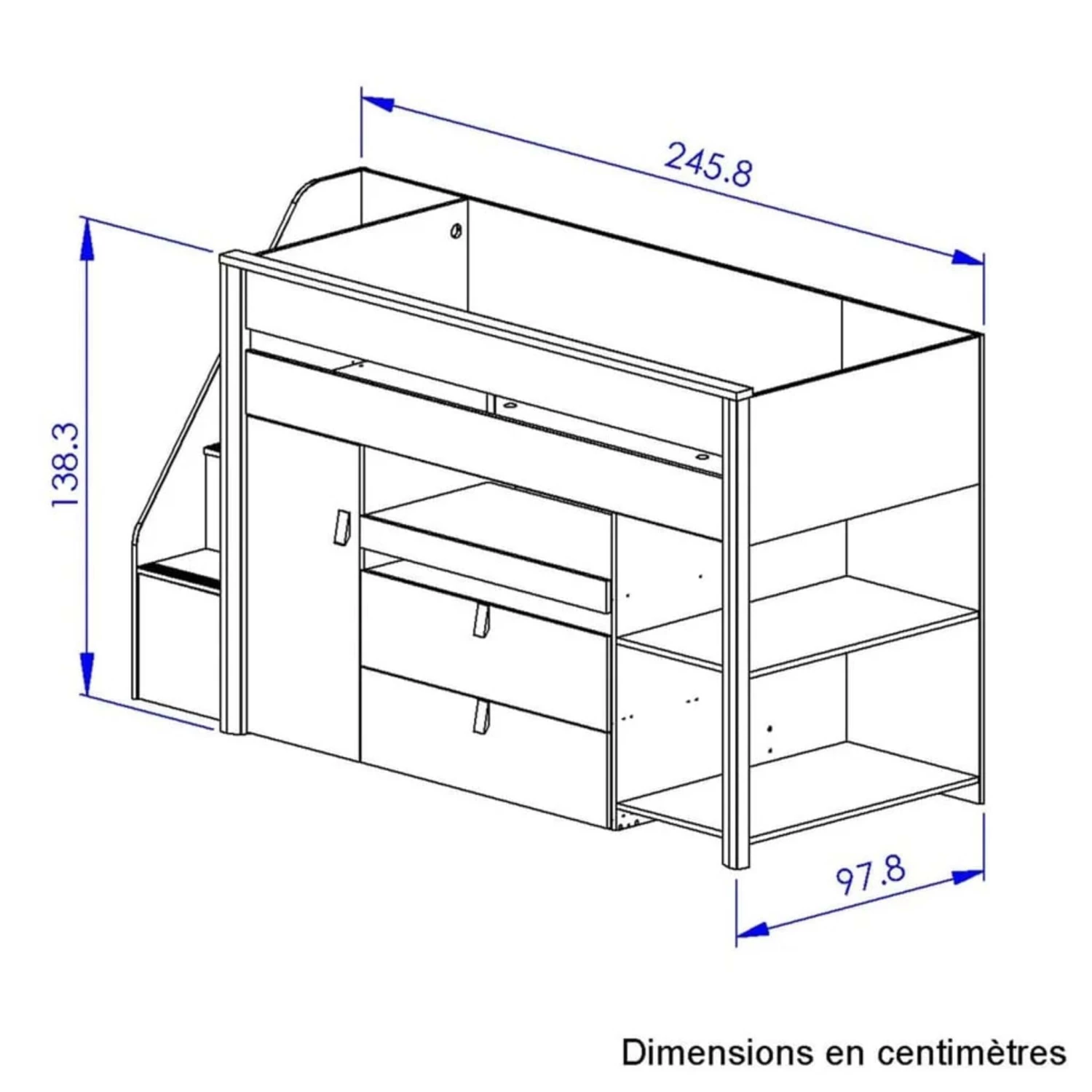 Ensemble Lit Multifonctions Avec Matelas Mousse 90x200 - LT5081 14 Ensemble Lit Multifonctions Avec Matelas Mousse 90x200 - LT5081 – Image 12