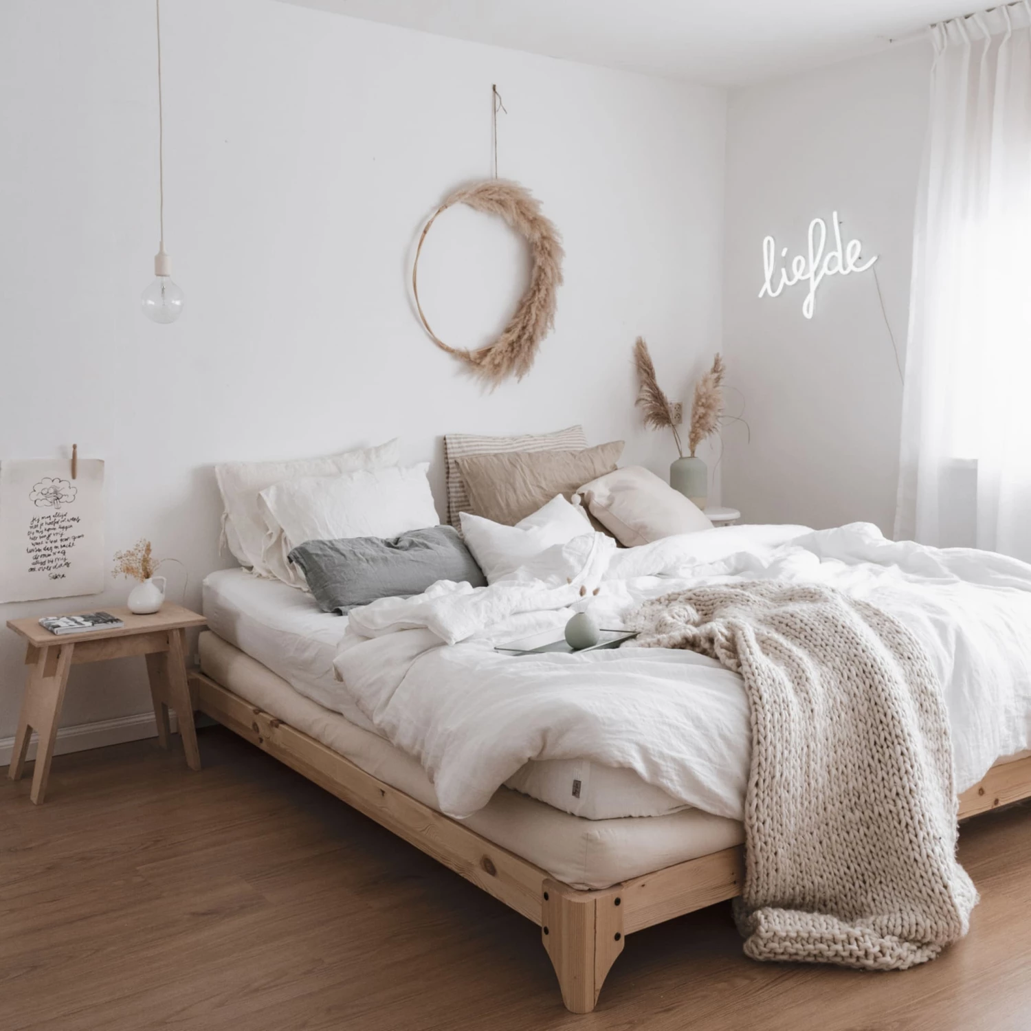 Lit En Pin Massif Naturel Avec Sommier 7 Lit En Pin Massif Naturel Avec Sommier – Image 5