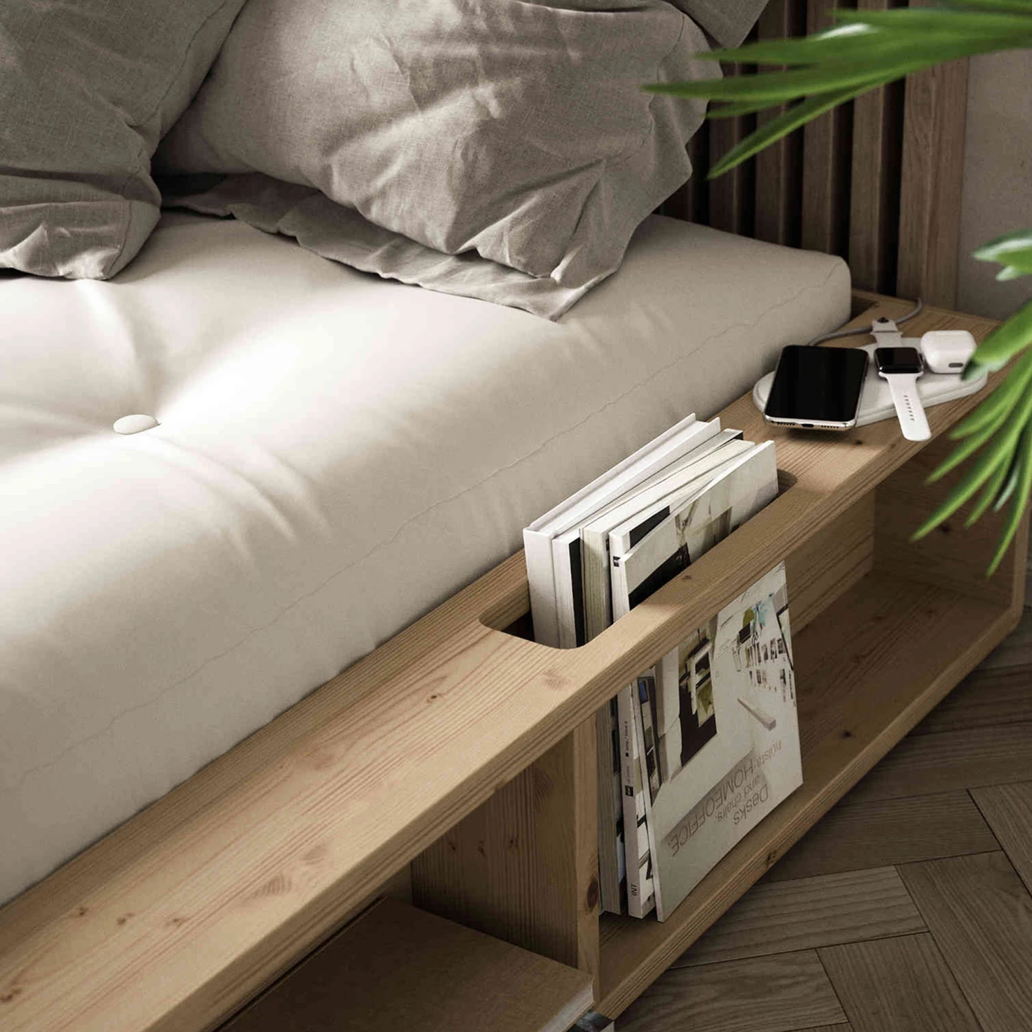 Lit En Pin Massif Naturel Avec Multiples Rangements 4 Lit En Pin Massif Naturel Avec Multiples Rangements – Image 2