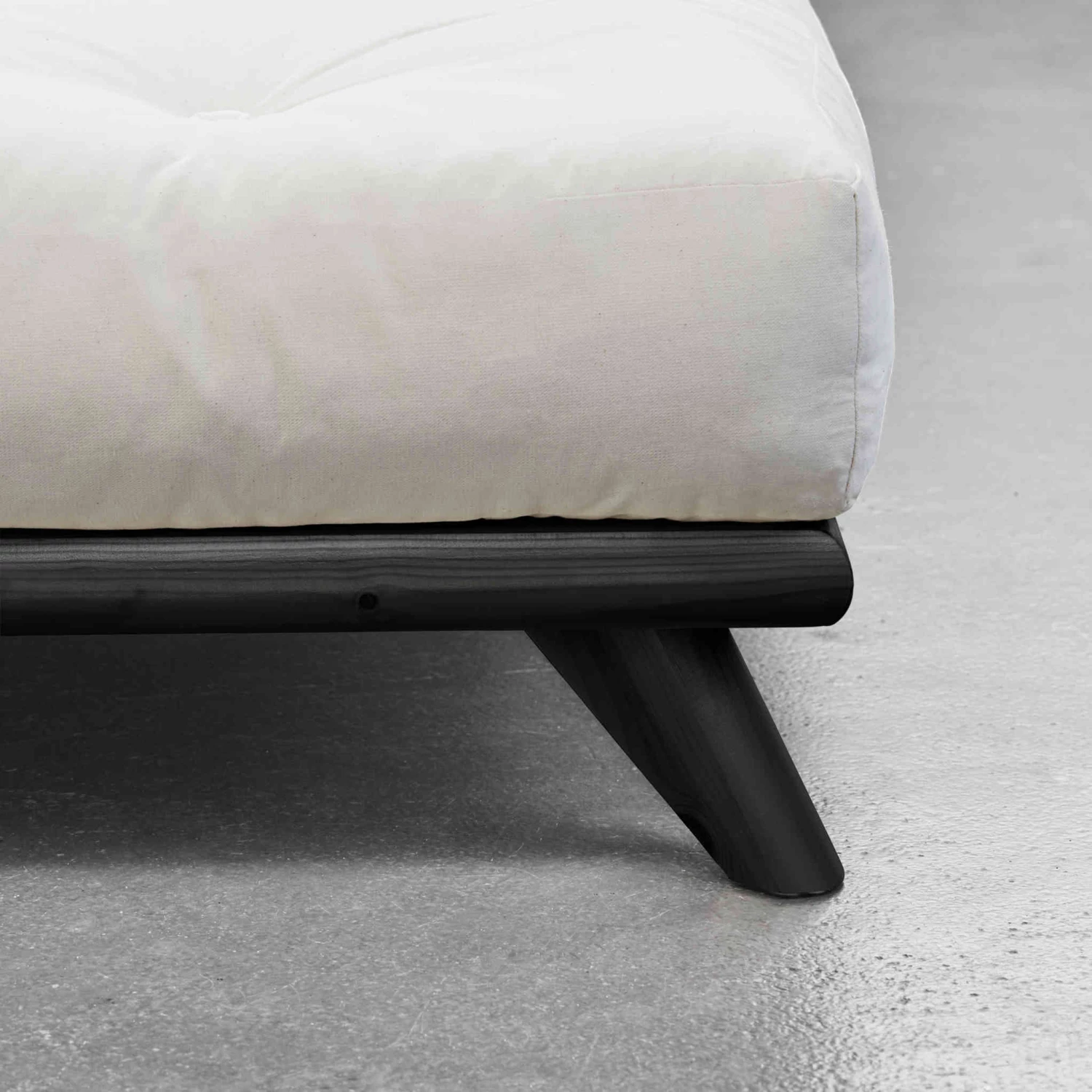 Ensemble Lit Futon Senza Noir + Matelas écru 180x200 4 Ensemble Lit Futon Senza Noir + Matelas écru 180x200 – Image 2