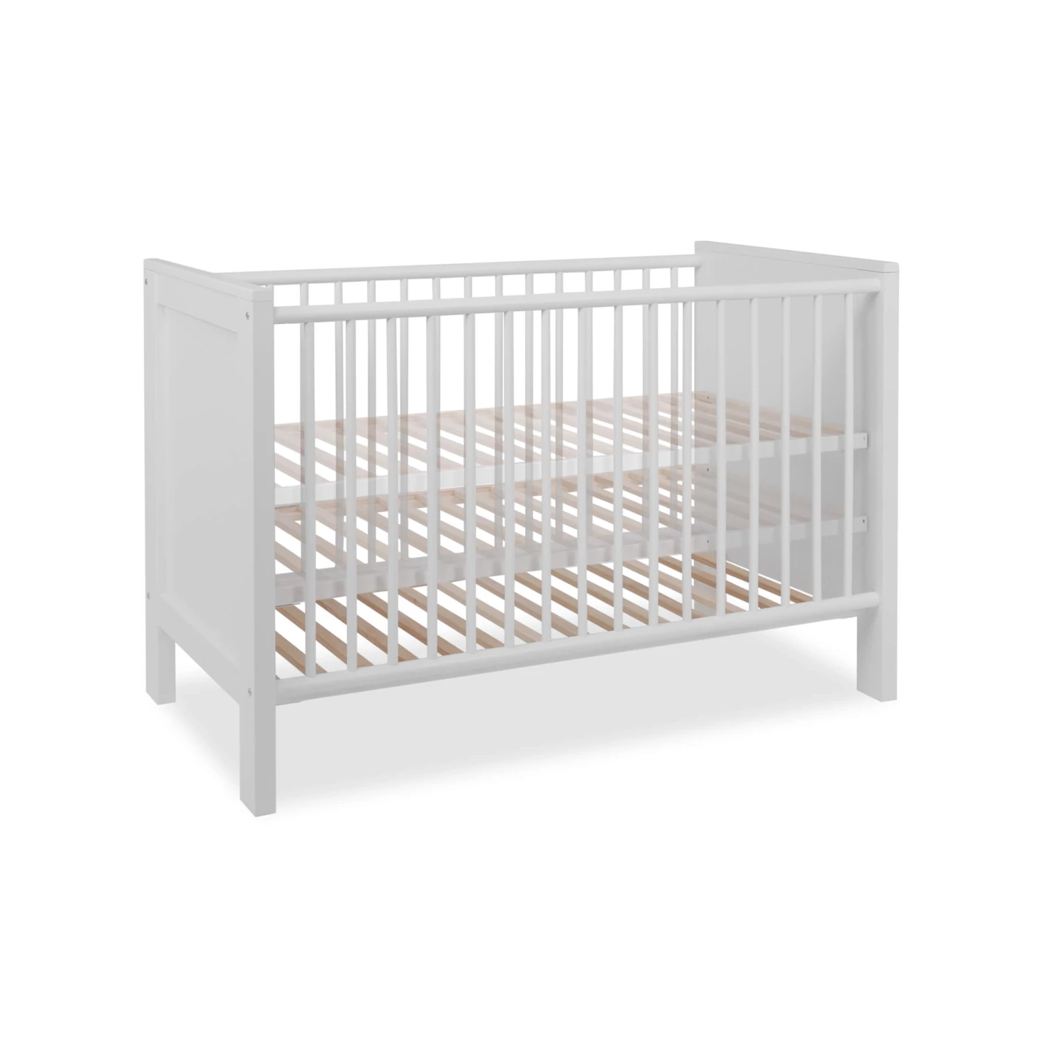 Lit Bébé à Barreaux En Bois Blanc - LT7084 5 Lit Bébé à Barreaux En Bois Blanc - LT7084 – Image 3
