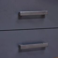 Lit Multi-rangements En Bois Imitation Chêne Et Anthracite 140x200 - LT12124 -Doublures De Lit Soldes 2024 lit loria double zoom poign es