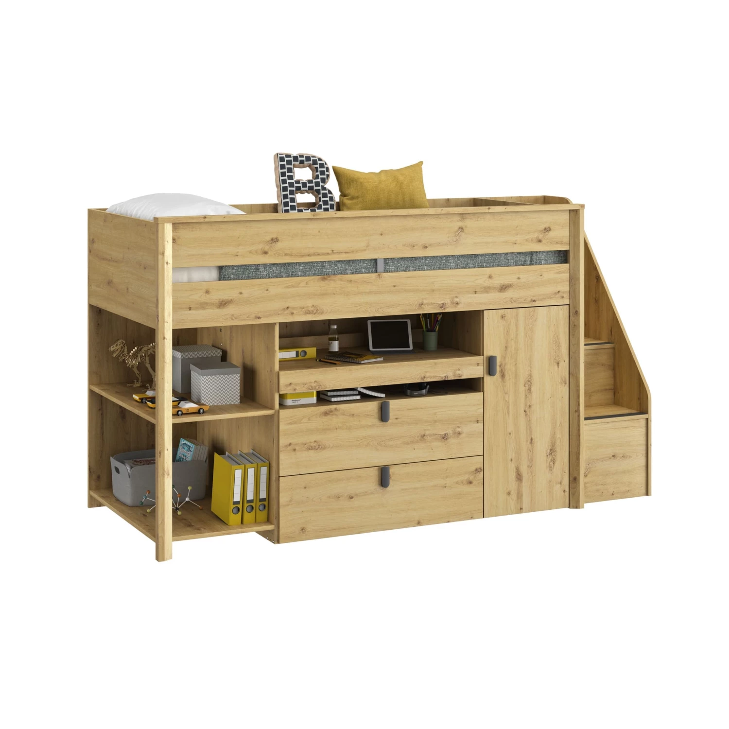 Ensemble Lit Multifonctions Avec Matelas Mousse 90x200 - LT5081 9 Ensemble Lit Multifonctions Avec Matelas Mousse 90x200 - LT5081 – Image 7