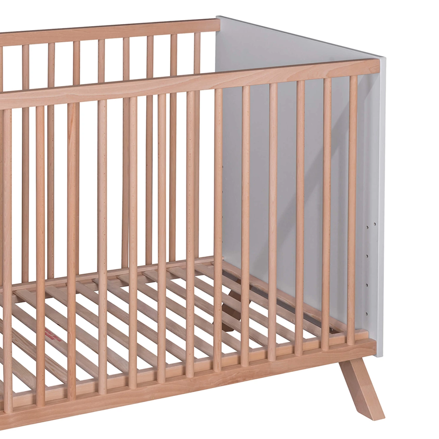 Lit Bébé En Bois Massif Blanc Et Naturel Style Scandinave 60x120 6 Lit Bébé En Bois Massif Blanc Et Naturel Style Scandinave 60x120 – Image 4