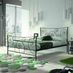 Lit En Métal Chocolat - LT4006 - Terre De Nuit