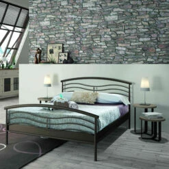 Lit En Métal Chocolat - LT4007