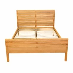 Lit à Rainures En Bois Massif Naturel - LT17012