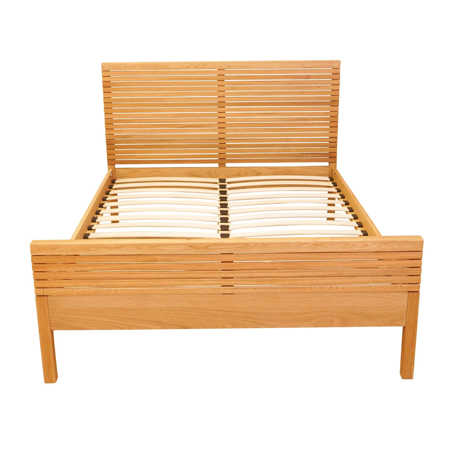 Lit à Rainures En Bois Massif Naturel - LT17012 3 Lit à Rainures En Bois Massif Naturel - LT17012