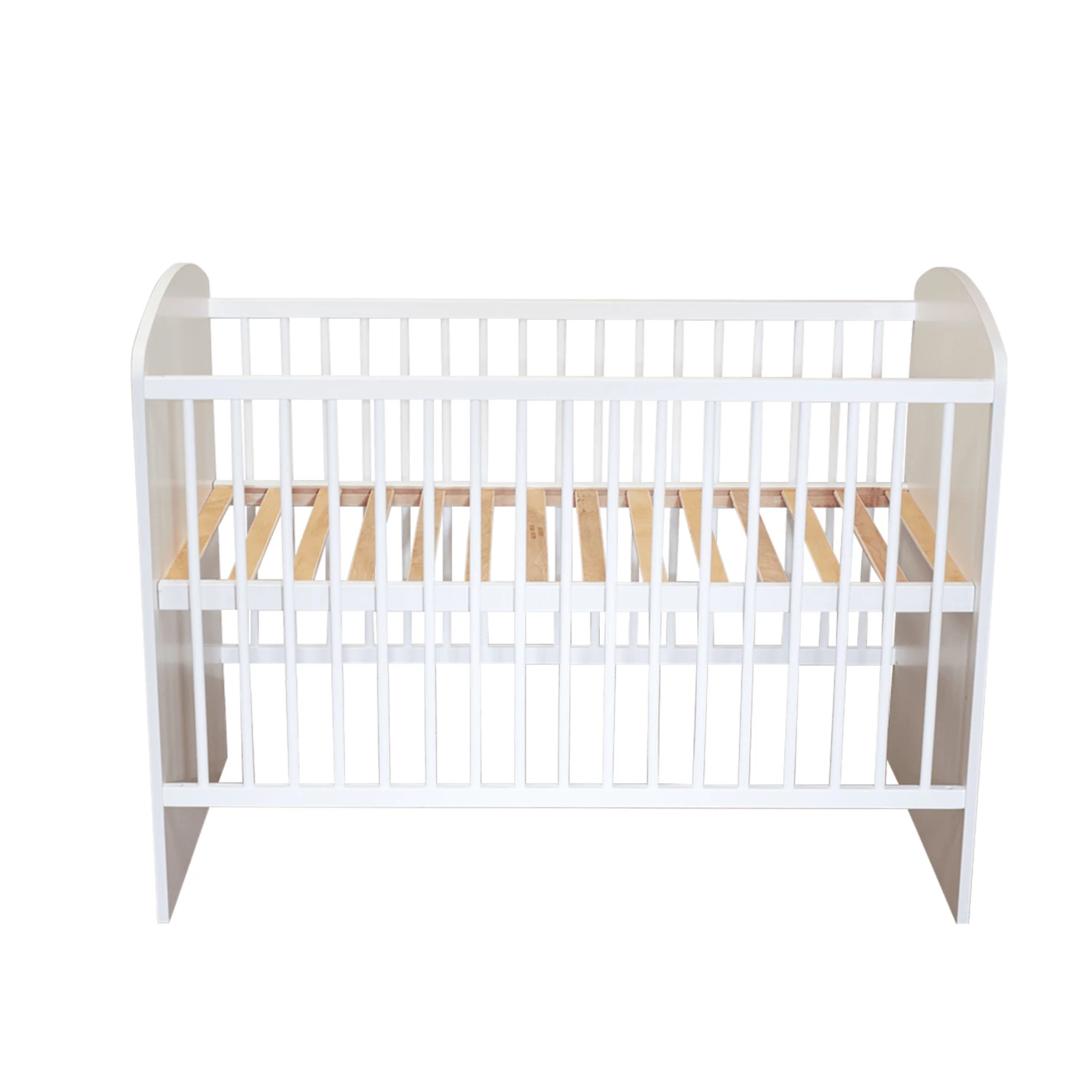 Lit Bébé En Bois Massif Blanc Avec Sommier Réglable En Hauteur 60x120 6 Lit Bébé En Bois Massif Blanc Avec Sommier Réglable En Hauteur 60x120 – Image 4
