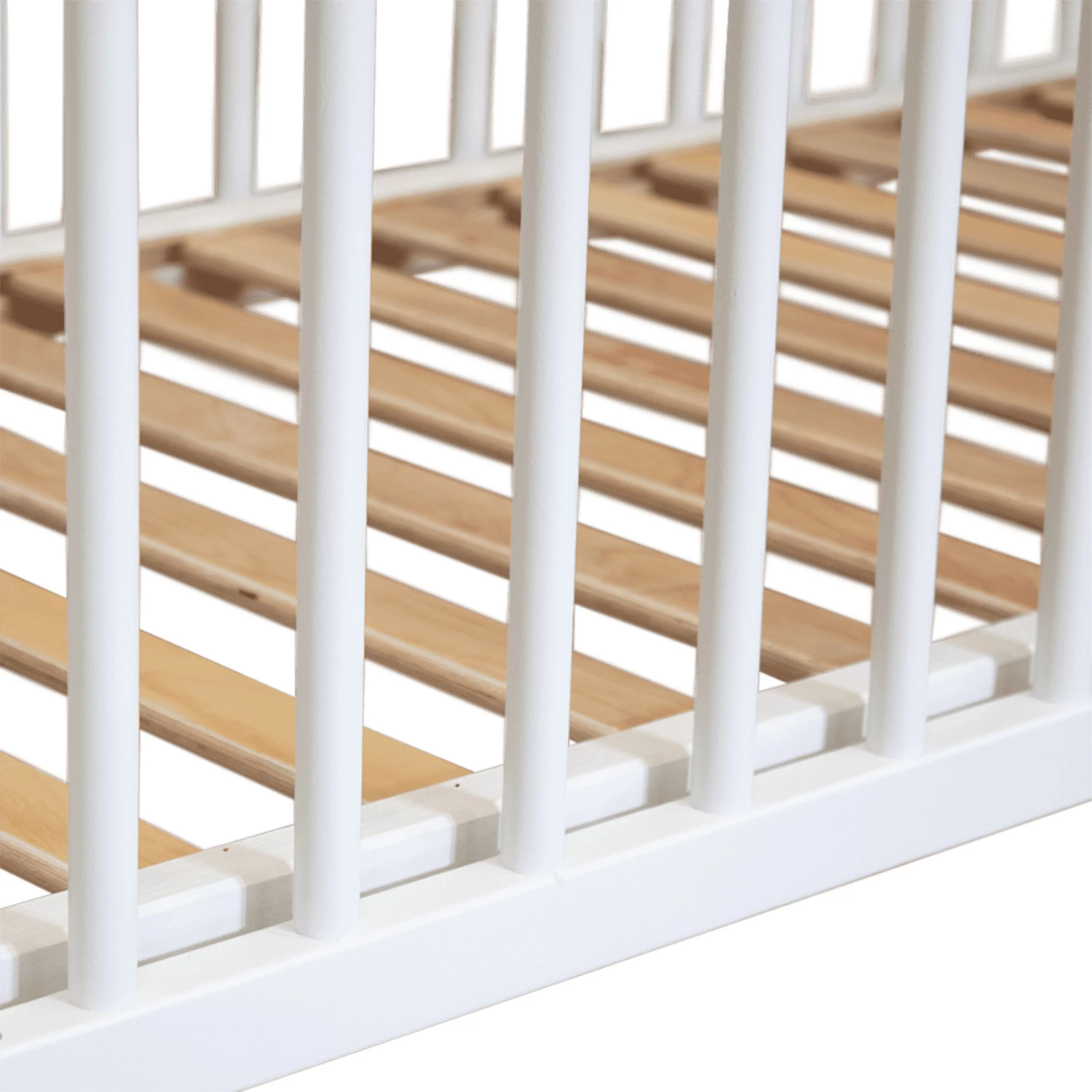 Lit Bébé En Bois Massif Blanc Avec Sommier Réglable En Hauteur 60x120 9 Lit Bébé En Bois Massif Blanc Avec Sommier Réglable En Hauteur 60x120 – Image 7