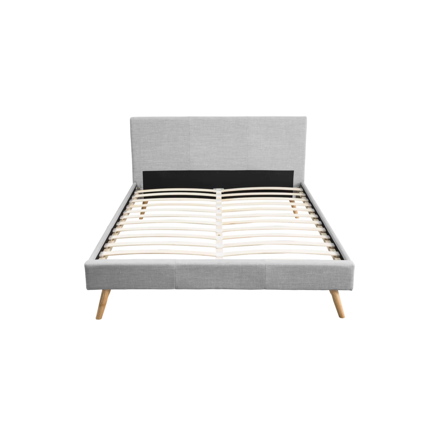 Lit En Bois Avec Tête De Lit Tissu Gris Clair - LT17020 6 Lit En Bois Avec Tête De Lit Tissu Gris Clair - LT17020 – Image 4