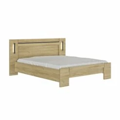 Lit Led Sensitive Avec 2 Chevets En Bois Clair - LT5082 -Doublures De Lit Soldes 2024 lit sofia profil fond blanc 3