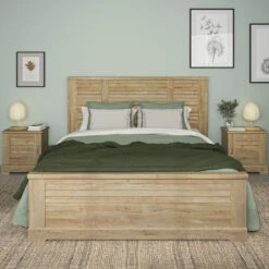 Lit En Bois Clair Imitation Châtaignier - LT5066 15 Lit En Bois Clair Imitation Châtaignier - LT5066 -Doublures De Lit Soldes 2024 lit thelma face ambiance