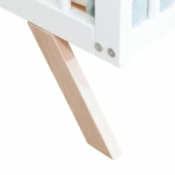 Lit Bébé En Bois Massif Blanc Avec Sommier Réglable En Hauteur 60x120 18 Lit Bébé En Bois Massif Blanc Avec Sommier Réglable En Hauteur 60x120 -Doublures De Lit Soldes 2024 lit theresa zoom pied fond blanc