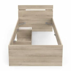 Lit Tiroir Avec Niche De Rangement En Bois Imitation Chêne Kronberg - LT202 19 Lit Tiroir Avec Niche De Rangement En Bois Imitation Chêne Kronberg - LT202 -Doublures De Lit Soldes 2024 lit tiroir 1 niche 90200 2