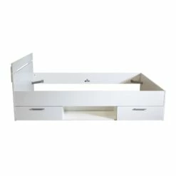 Lit Tiroirs Blanc Perle 12 Lit Tiroirs Blanc Perle -Doublures De Lit Soldes 2024 lit tiroir face fond blanc 1