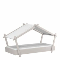 Lit Enfant Cabane 90x200 En Bois Gris Clair - LI170 9 Lit Enfant Cabane 90x200 En Bois Gris Clair - LI170 -Doublures De Lit Soldes 2024 litcabane2