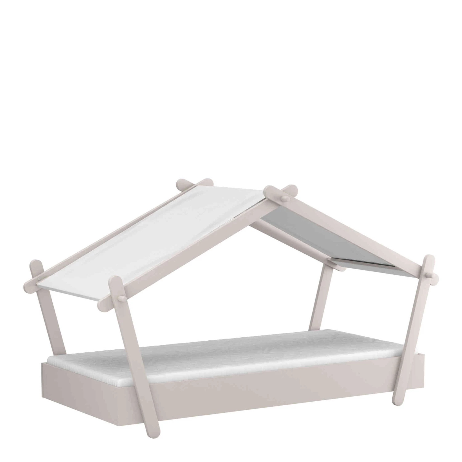 Lit Enfant Cabane 90x200 En Bois Gris Clair - LI170 5 Lit Enfant Cabane 90x200 En Bois Gris Clair - LI170 – Image 3
